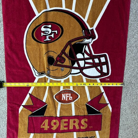 Vintage San Francisco 49ers Beach Towel 1996 Approx 30”x60” NFL NFLP  NFC West - Picture 7 of 10
